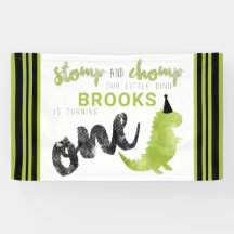 Tema do Dinossauro Nosso Pequeno Passo Verde Negra