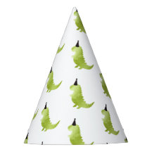 Tema do Dinossauro Pequeno Dino Verde e Chapéu Neg