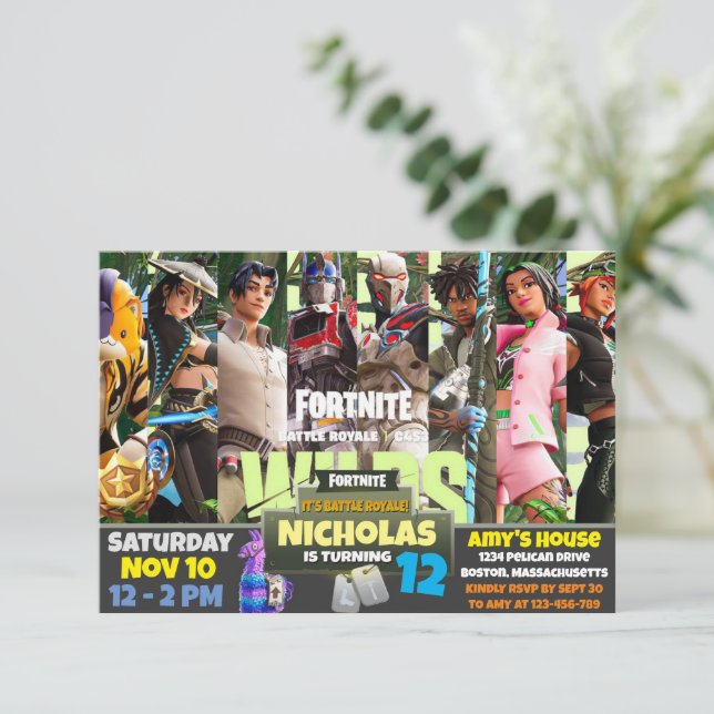 Tema do jogo Convite (Em pé/Frente)