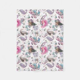 Tema do oceano de cobertor de sereia