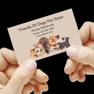 Tema dos Cartões de visitas de Pet Sitter