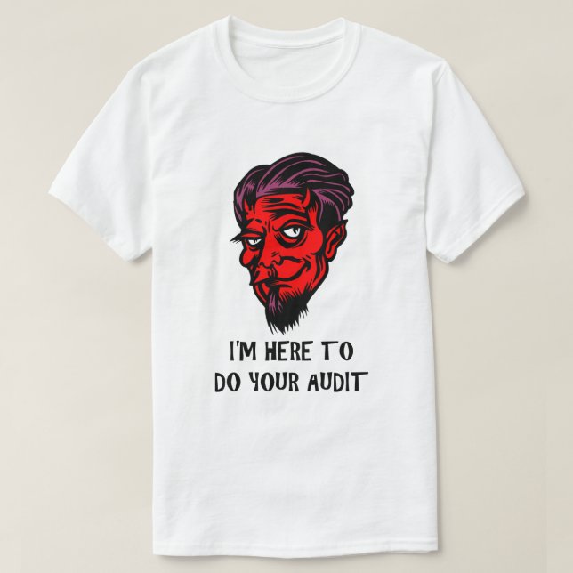 Tema Fiscal Engraçado Camisa IRS Piada Taxday Humo (Frente do Design)