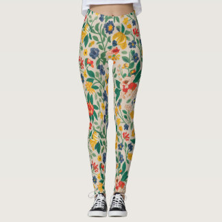 Tema floral das leggings