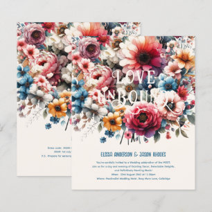 Tema Floral Máximo de Convites para Casamento DOUR