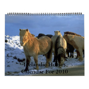 Tema islandês de 2010 cavalos do calendário