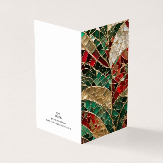 Tema Natal Mosaico Feriado Arte de Vidro Quebrada (Exterior)