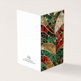 Tema Natal Mosaico Feriado Arte de Vidro Quebrada