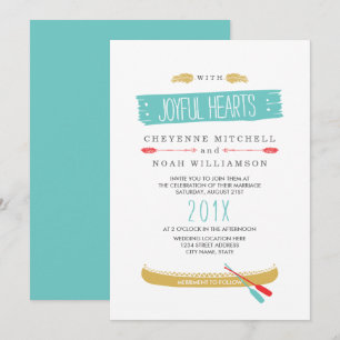 Tema Nativo Convite para casamento moderno