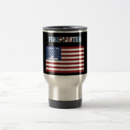 Tema patriótico da caneca de viagem do