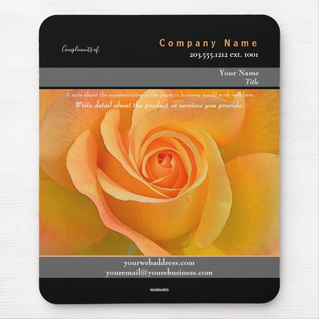 Tema promocional Laranja do Mousepad do Rosa - HAM (Frente)