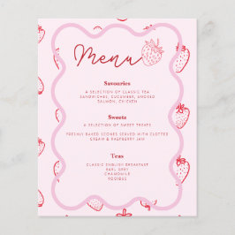 Tema Rosa Berry Doce Chá de fraldas Tarde Tarde Ch