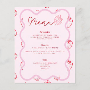 Tema Rosa Berry Doce Chá de fraldas Tarde Tarde Ch