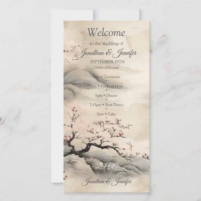 tema Serene Tranquilidade Ikebana Japonês (Frente)