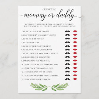 Tema Verde do Jogo do Chá de fraldas de mamãe ou P