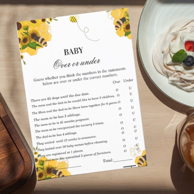 Temas de abelha para jogo de chá de bebê sobre ou  (Criador carregado)