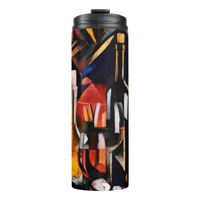 Temas do vinho Cubismo: Garrafas e Uvas (Frente)