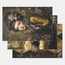 Temas Rococó Abelha Zumbido Decoupage Peso Pesado