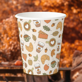Temática de outono da padaria do café de abóbora d
