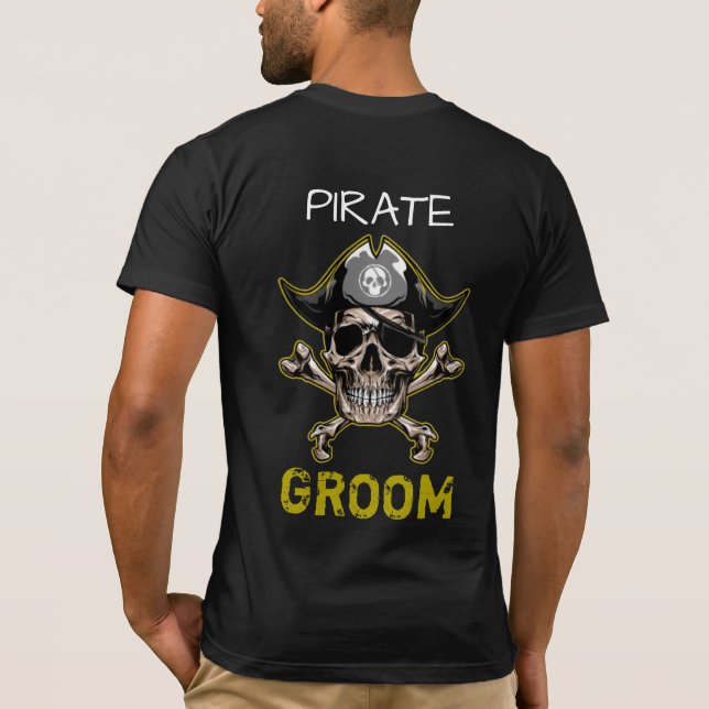 Temático Pirata Camisa do Crânio Adulto Camarão-T (Verso)