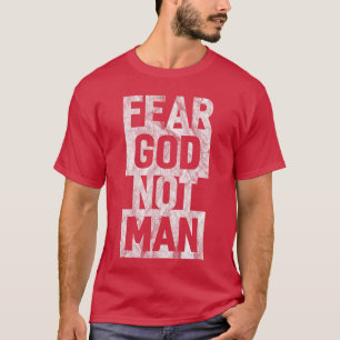 Temer a Deus Não ao Homem Camiseta Cristã Engraçad