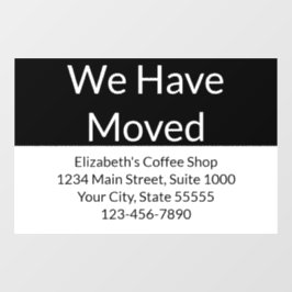 Temos Anúncio de negócios preto e branco