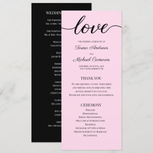 Temp. Programa de Casamento Personalizável Rosa-Bl