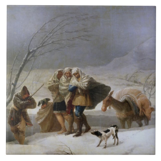 Tempestade de neve no inverno (por Francisco Goya) (Frente)