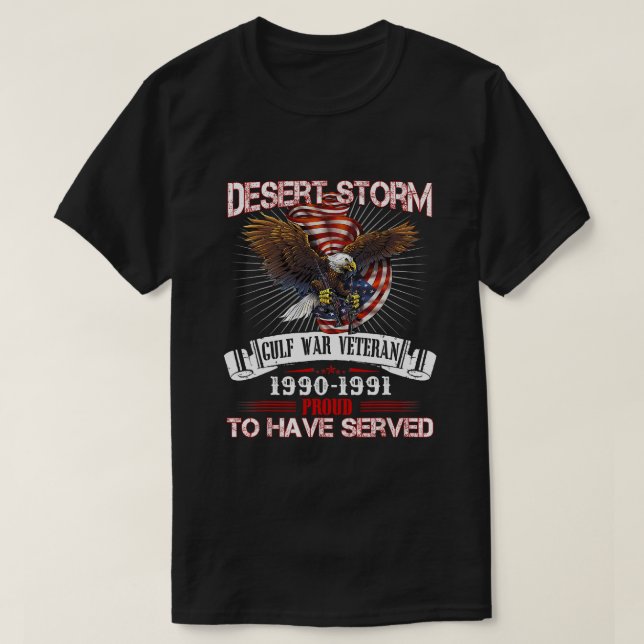 Tempestade no Deserto Veterano T Camisa Veterano O (Frente do Design)