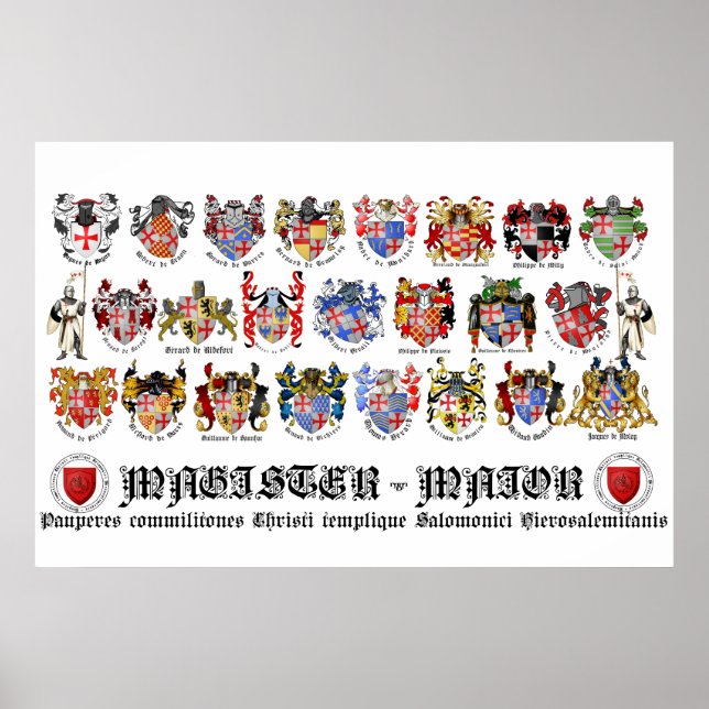 Templário poster de mestre de grande (Frente)