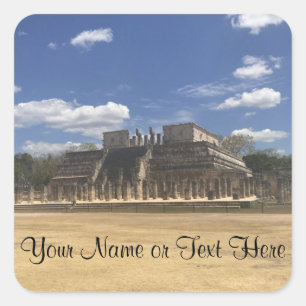 Templo de Chichen Itza das etiquetas dos