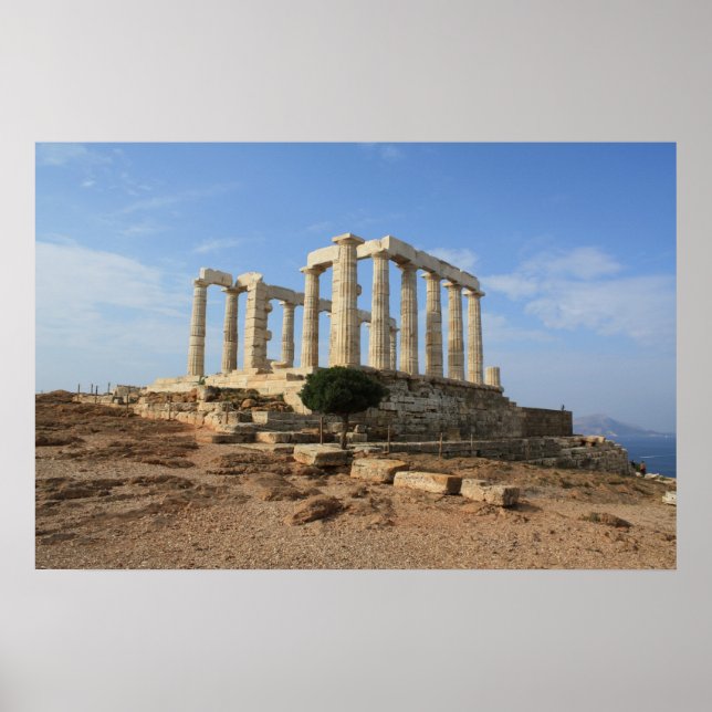 Templo de Poseidon Poster (Frente)