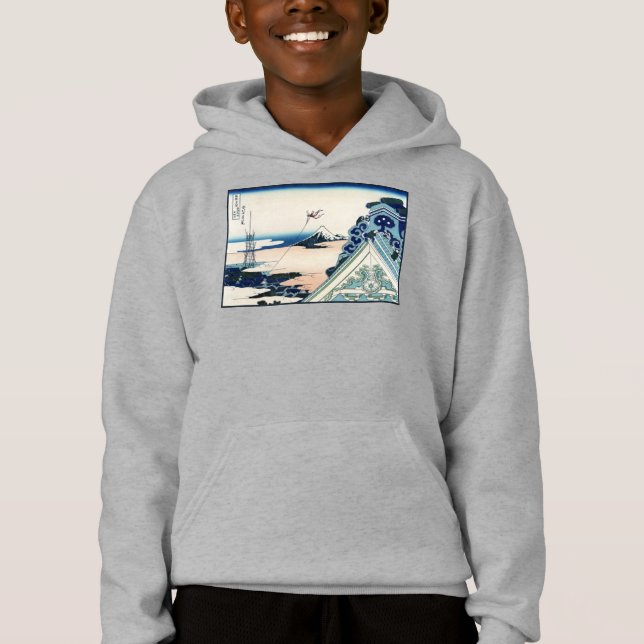 Templo Honganji Vista do Monte Fuji Xilogravura Ja (Frente)