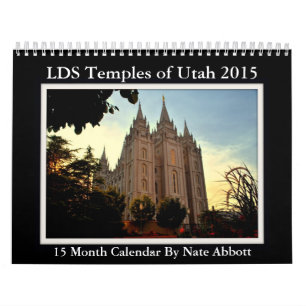 Templos 2015 de Utá LDS calendário de 15 meses