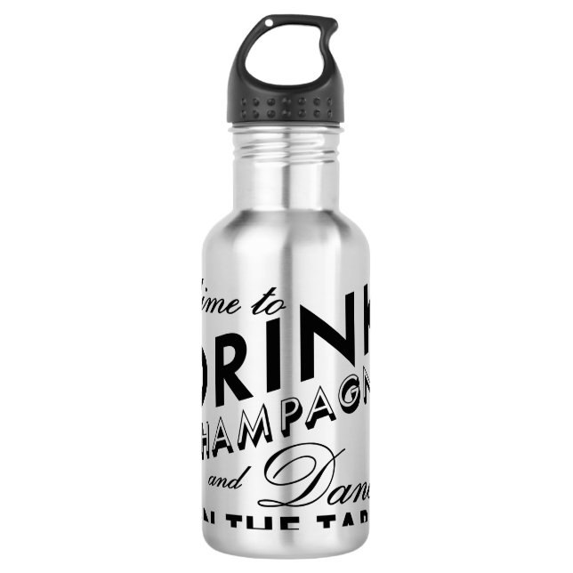 Tempo de Beber Champanhe Garrafa Preta e Branca de (Frente)