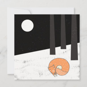 Tempo de inverno - Raposa dormindo - Ilustração