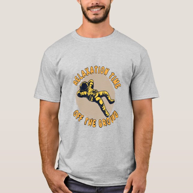 Tempo de Relaxamento – Camiseta de Astronauta (Frente)