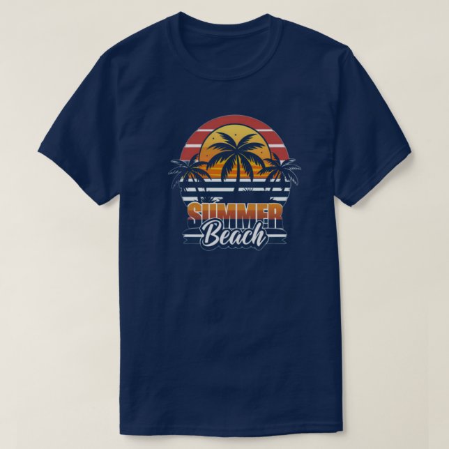TEMPO DE VERÃO NA Camisa DE BEACHT (Frente do Design)