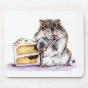 Tempo do aniversário (hamster) Mousepad