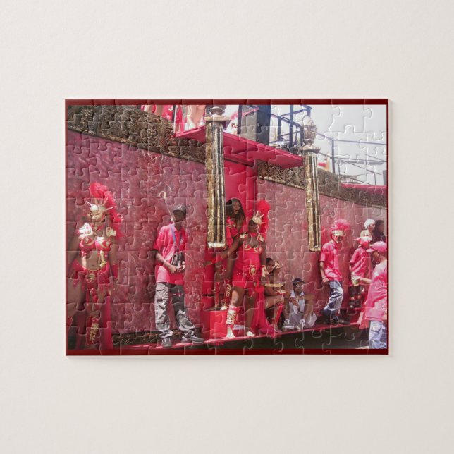 Tempo do carnaval no quebra-cabeça de Trinidad (Horizontal)