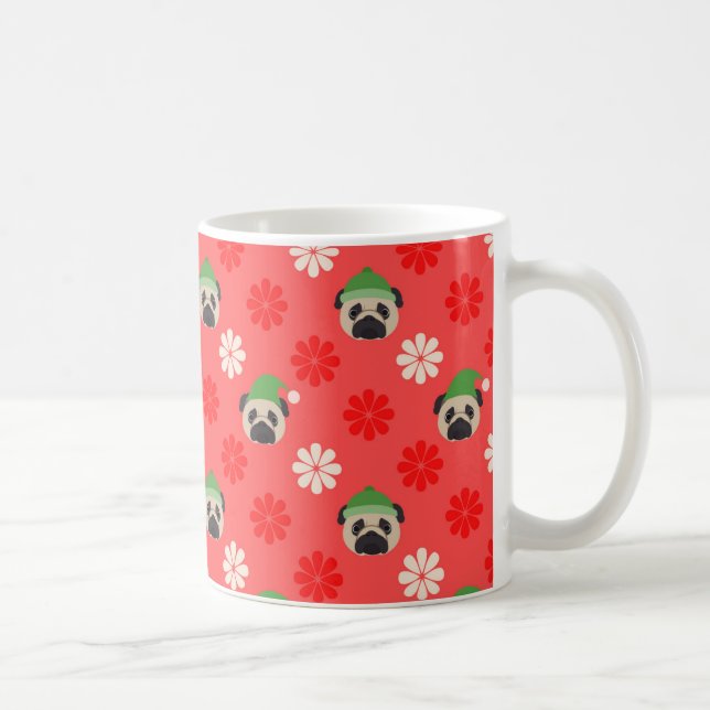 Tempo do Natal da caneca do Pug (Direita)