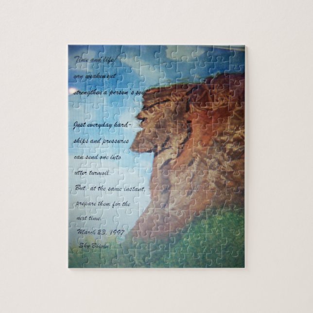 tempo e quebra-cabeça do poema da vida (Vertical)