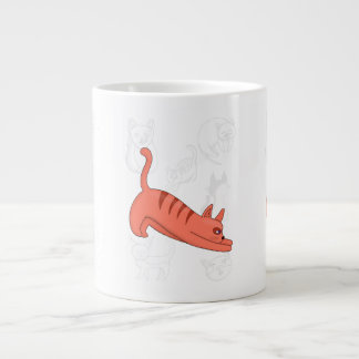 Tempo para estender a caneca de café de dois tons