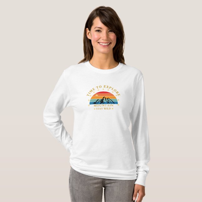 Tempo para Explorar Camisa de Montanha - Teto de H (Frente Completa)