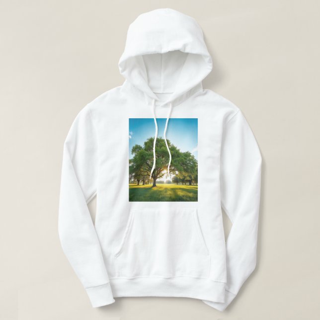 Tempo Tranquilo com uma Grande Árvore – Camiseta d (Frente do Design)