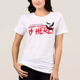 Temporada Assustadora Chegou Camiseta de Halloween