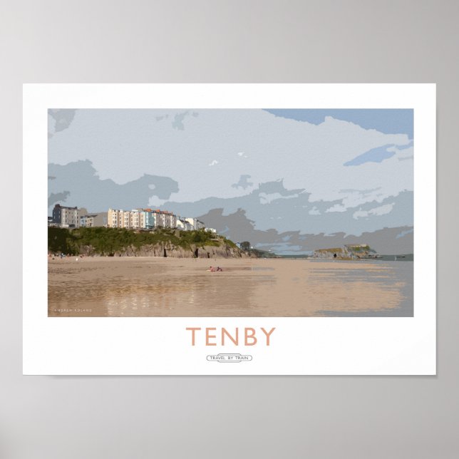 Tenby Rail Poster (Frente)