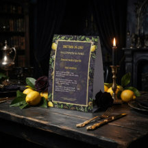 Tenda de Mesa Botânica Limão Halloween Gótico