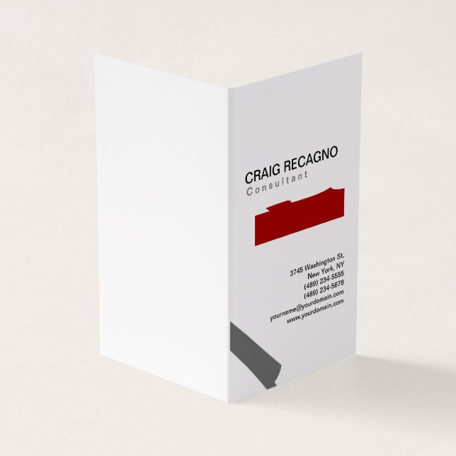 Tendência Artística - Cartão de visita branco-pret (Exterior)