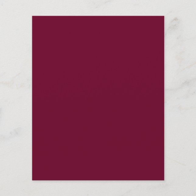 Tendência Cor - Panfleto Burgundy Escuro (Frente)