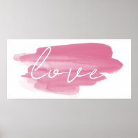 Tendência Cor Viva Magenta Love Poster